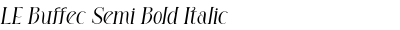 LE Buffec Semi Bold Italic
